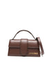 JACQUEMUS The Child Small Flap Bag Brown Leather with Gold Logo brown