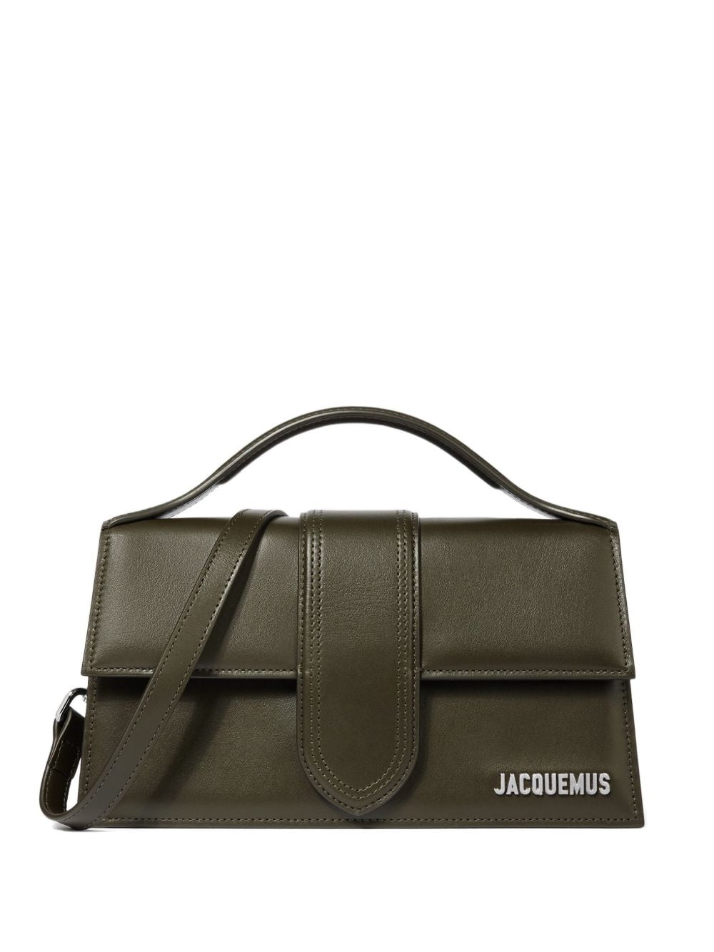 JACQUEMUS Child Mini Leather Bag with Flap Green