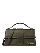 JACQUEMUS Child Mini Leather Bag with Flap Green
