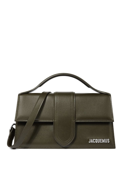 JACQUEMUS Child Mini Leather Bag with Flap Green