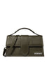 JACQUEMUS Child Mini Leather Bag with Flap Green