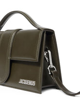 JACQUEMUS Child Mini Leather Bag with Flap Green