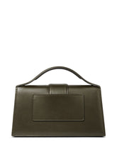 JACQUEMUS Child Mini Leather Bag with Flap Green