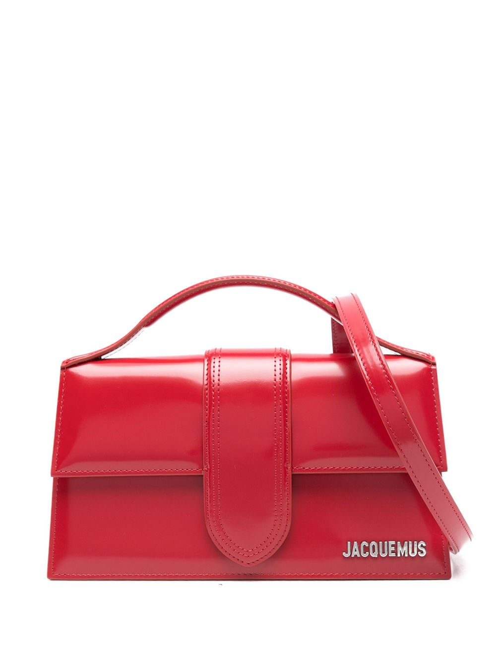 JACQUEMUS Le Grand Bambino Leather Tote Bag Red