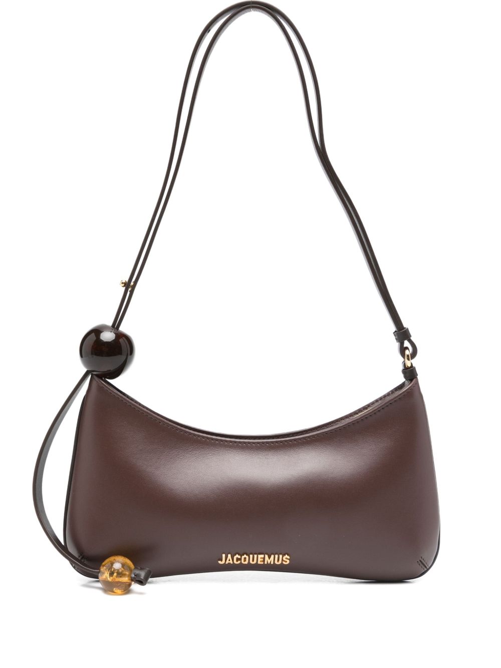 JACQUEMUS The Bisou Perle Shoulder Bag Brown