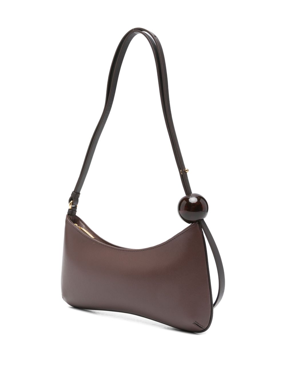 JACQUEMUS The Bisou Perle Shoulder Bag Brown