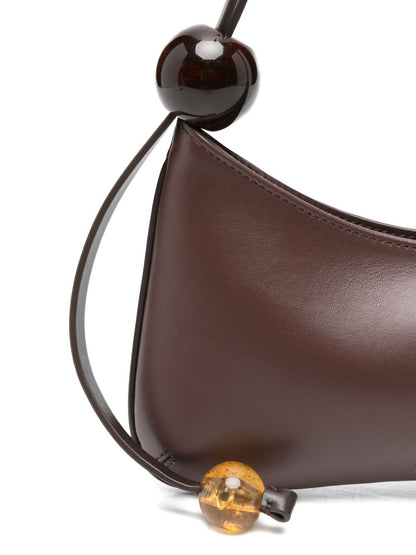JACQUEMUS The Bisou Perle Shoulder Bag Brown