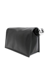 Jacquemus La Pochette Rond Carré Black Leather Clutch Bag Black