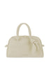 Jacquemus The Small Turismo Crocodile-Effect Knotted Shoulder Bag Ivory