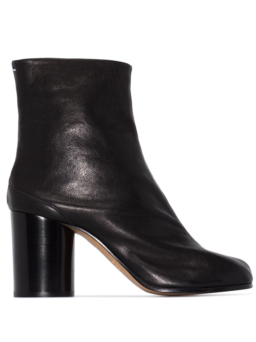 Maison Margiela Tabi Silk and Nylon Leather Ankle Boots Black black