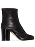 Maison Margiela Tabi Silk and Nylon Leather Ankle Boots Black black