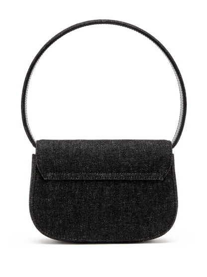 Diesel 1DR Iconic Nappa Leather Shoulder Bag Black