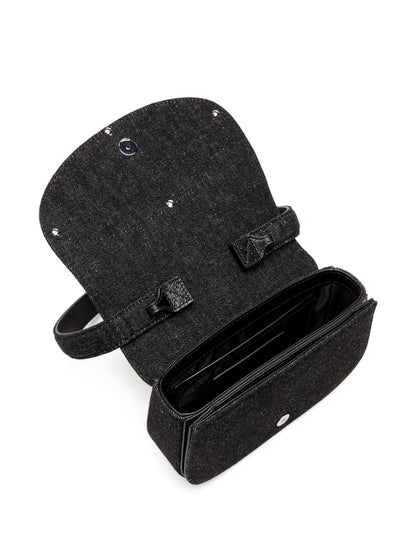 Diesel 1DR Iconic Nappa Leather Shoulder Bag Black