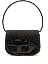 Diesel 1DR Iconic Nappa Leather Shoulder Bag Black