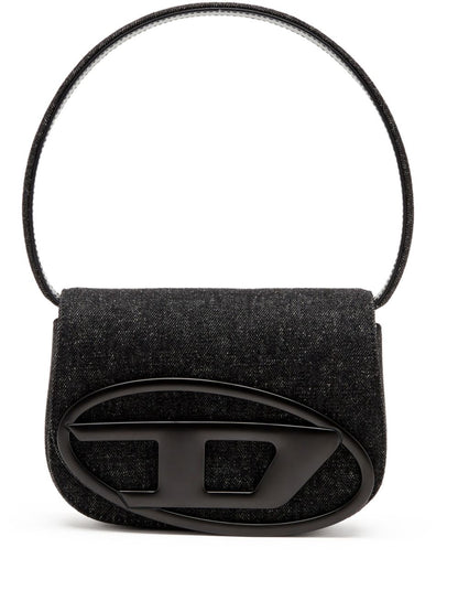Diesel 1DR Iconic Nappa Leather Shoulder Bag Black
