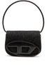 Diesel 1DR Iconic Nappa Leather Shoulder Bag Black