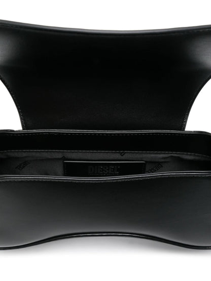 Diesel Play Semi Gloss Leather Clutch Bag Black