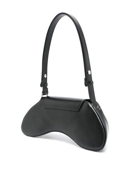Diesel Play Semi Gloss Leather Clutch Bag Black