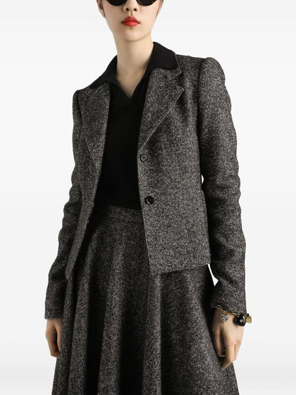 Dolce &amp; Gabbana Single-Breasted Wool Jacket Grey Grey