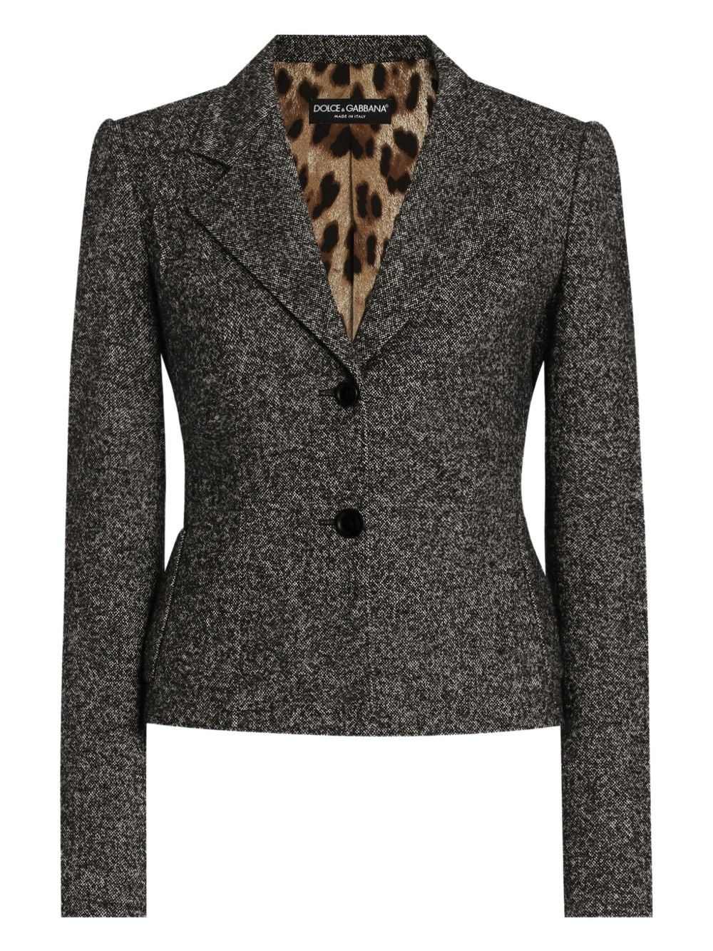 Dolce &amp; Gabbana Single-Breasted Wool Jacket Grey Grey