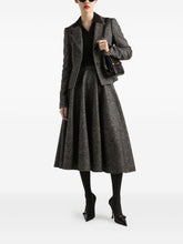 Dolce & Gabbana High-Waisted Wool Pleated Midi Skirt Grey