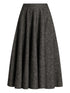 Dolce & Gabbana High-Waisted Wool Pleated Midi Skirt Grey