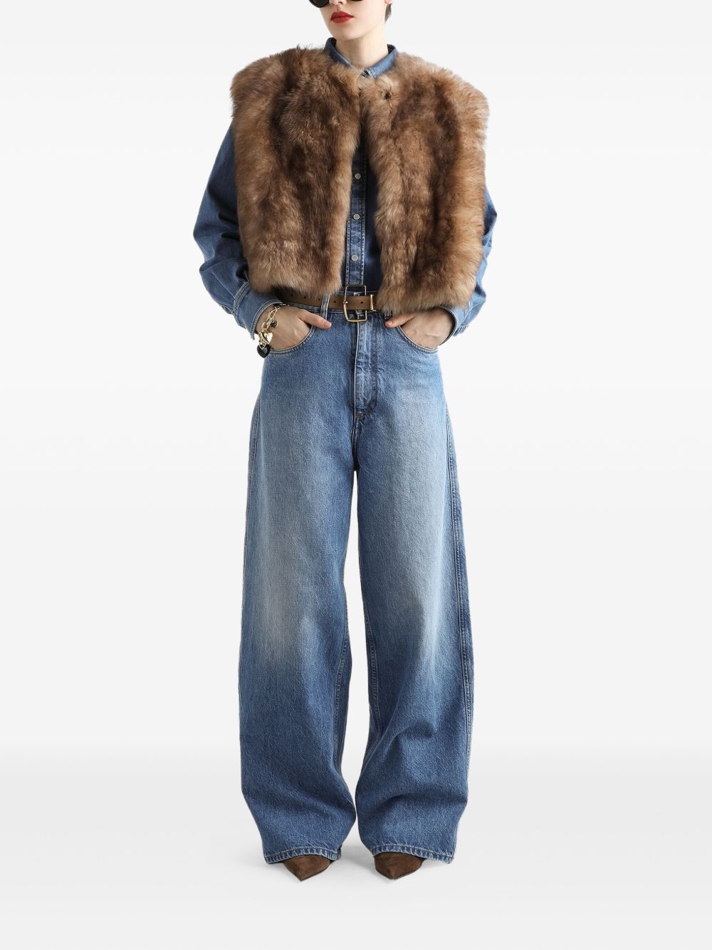Dolce &amp; Gabbana High-Waisted Clear Blue Denim Jeans Clear Blue