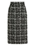 Dolce & Gabbana Tweed Wool-Blend Midi Skirt Grey