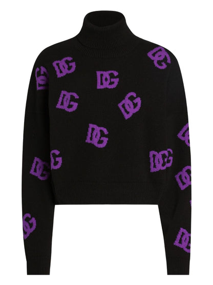 Dolce &amp; Gabbana Wool Roll Neck Jumper Black