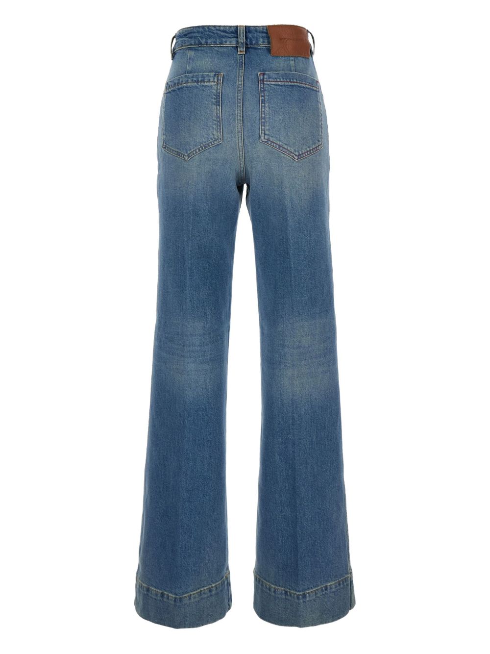 Victoria Beckham High-Rise Flared Jeans in Clear Blue clear blue