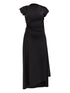 Victoria Beckham Asymmetric Draped Midi Dress Black black