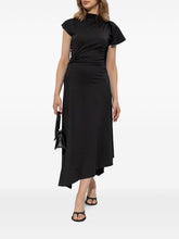 Victoria Beckham Asymmetric Draped Midi Dress Black black
