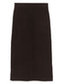 Victoria Beckham Ribbed Merino Wool-Blend Midi Skirt Brown Brown