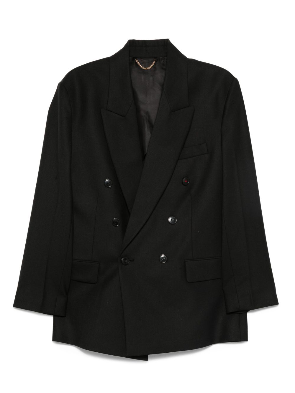 Victoria Beckham Double-Breasted Wool-Blend Blazer Black Black