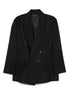 Victoria Beckham Double-Breasted Wool-Blend Blazer Black Black