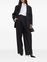 Victoria Beckham Classic White Cotton Shirt with Embroidered Logo White