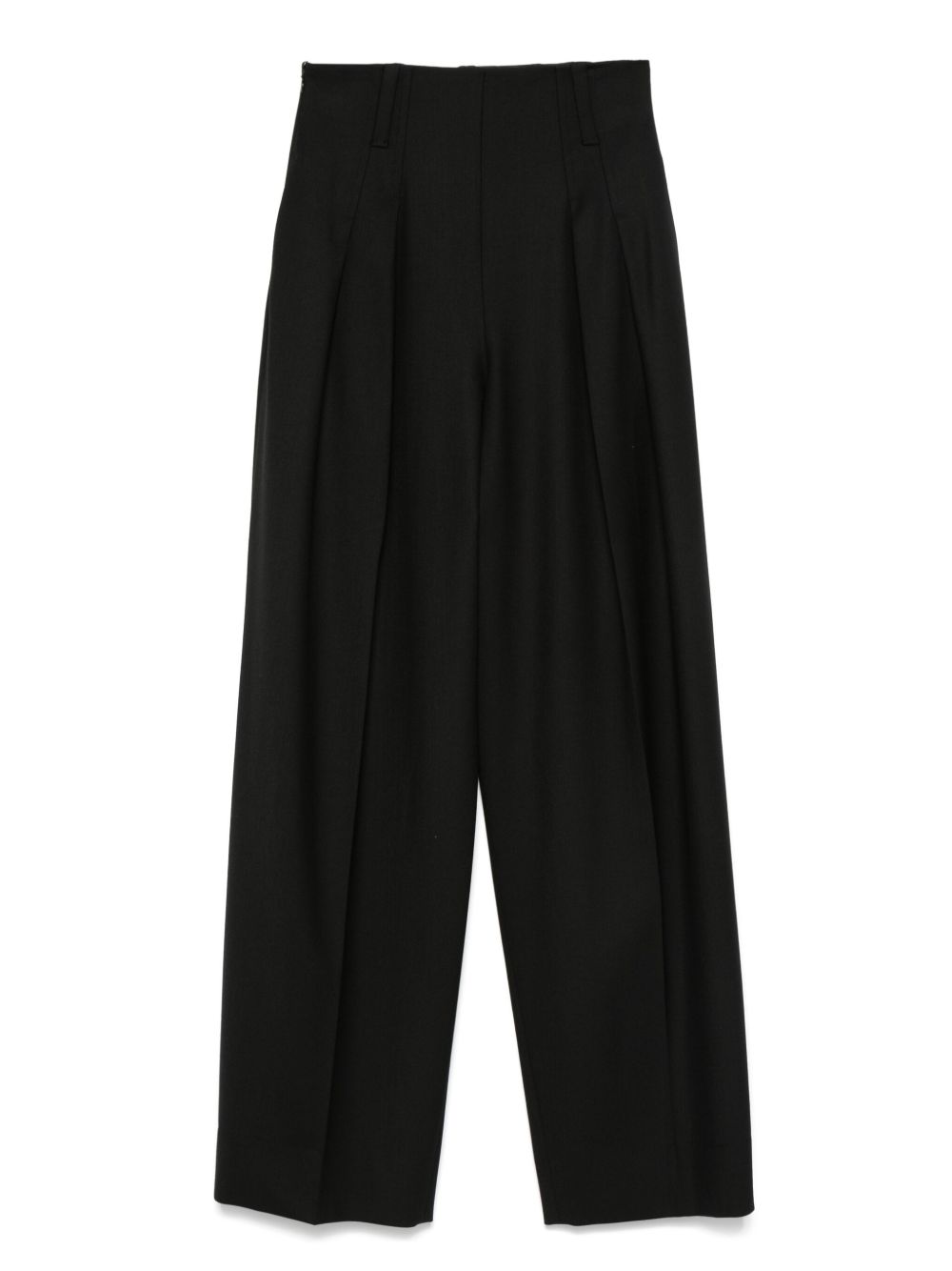 Victoria Beckham Tailored Wool-Blend High-Rise Trousers Black