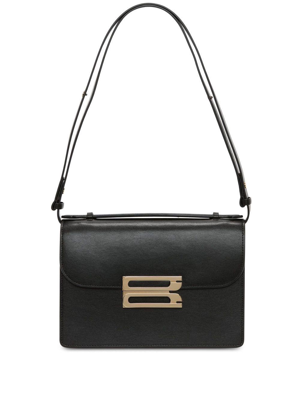 Victoria Beckham Dorian Smooth Leather Shoulder Bag Black