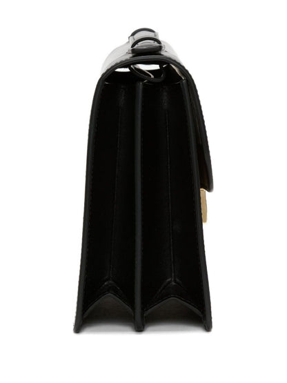 Victoria Beckham Dorian Smooth Leather Shoulder Bag Black