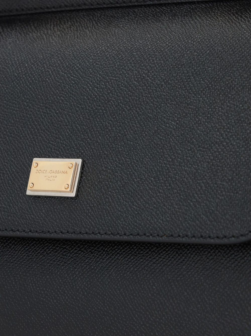 Dolce &amp; Gabbana Small Sicily Leather Handbag Black
