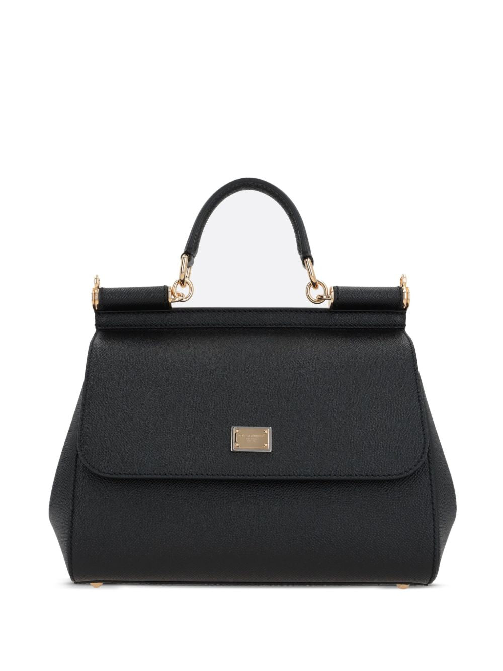 Dolce &amp; Gabbana Small Sicily Leather Handbag Black