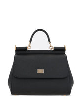 Dolce & Gabbana Small Sicily Leather Handbag Black
