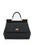 Dolce & Gabbana Small Sicily Leather Handbag Black