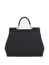 Dolce & Gabbana Small Sicily Leather Handbag Black