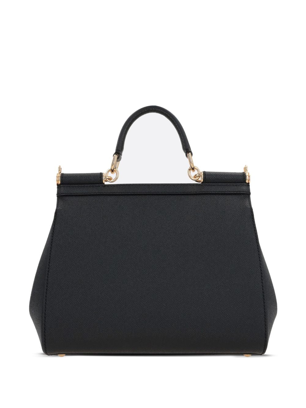 Dolce &amp; Gabbana Small Sicily Leather Handbag Black