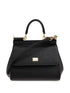 Dolce & Gabbana Sicily Large Leather Handbag Black