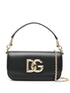 Dolce & Gabbana Textured Leather Shoulder Bag Black