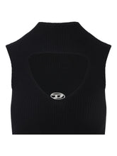 Diesel Silk-Nylon Midi Dress Black black
