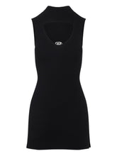 Diesel Silk-Nylon Midi Dress Black black