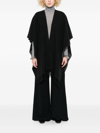 Fabiana Filippi Wool Fine-Knit Turtleneck Sweater Grey